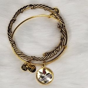 ALEX AND ANI Daughter charm &wrap bracelet set